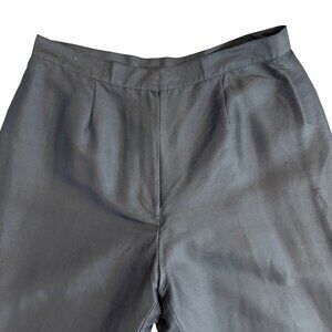 Lauren Ralph Lauren Silk Black Wide Leg Pants Womens 10 Classic Style‎ Old Money